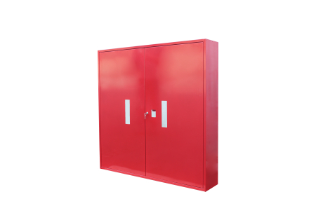 Fire cabinet Profit M ШПН - 8 red color without a back wall