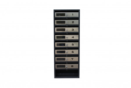 Multi-section mailbox ProfitM BYA2 8C black 